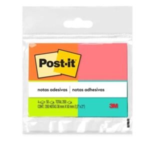 Post-it, 3M, Bloco de notas 4 blocos, 50 folhas cada Multicor